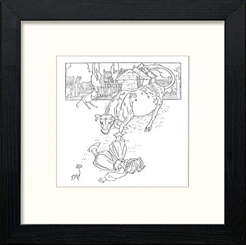 lumartos Vintage Poster Big Book Of Nursery Rhymes (14) – Black Wood Frame W – Framed Wall Art Print by Lumartos Premium Home Décor