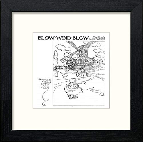 lumartos Vintage Poster Big Book Of Nursery Rhymes (16) – Black Wood Frame W – Framed Wall Art Print by Lumartos Premium Home Décor