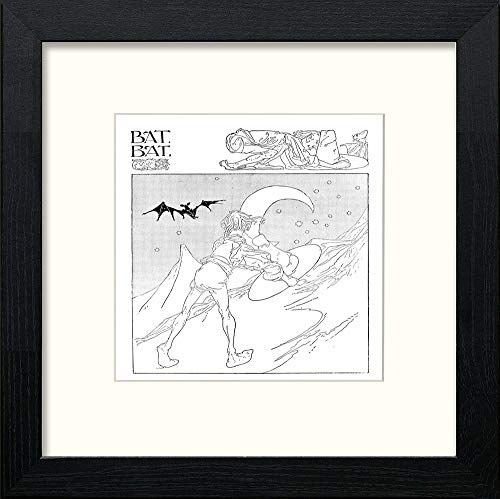 lumartos Vintage Poster Big Book Of Nursery Rhymes (19) – Black Wood Frame W – Framed Wall Art Print by Lumartos Premium Home Décor