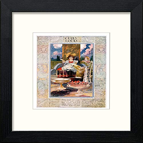 lumartos Vintage Poster Big Book Of Nursery Rhymes (2) – Black Wood Frame Wa – Framed Wall Art Print by Lumartos Premium Home Décor