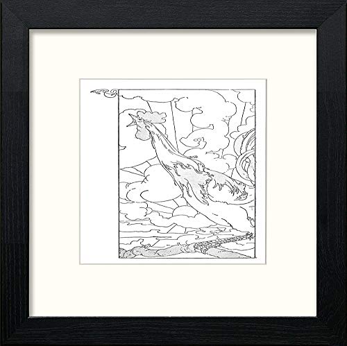 lumartos Vintage Poster Big Book Of Nursery Rhymes (27) – Black Wood Frame W – Framed Wall Art Print by Lumartos Premium Home Décor