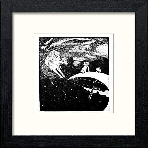 lumartos Vintage Poster Big Book Of Nursery Rhymes (29) – Black Wood Frame W – Framed Wall Art Print by Lumartos Premium Home Décor