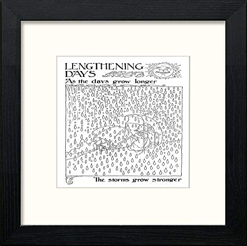 lumartos Vintage Poster Big Book Of Nursery Rhymes (31) – Black Wood Frame W – Framed Wall Art Print by Lumartos Premium Home Décor