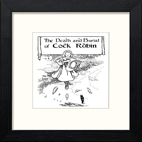 lumartos Vintage Poster Big Book Of Nursery Rhymes (39) – Black Wood Frame W – Framed Wall Art Print by Lumartos Premium Home Décor