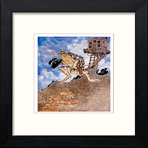 lumartos Vintage Poster Big Book Of Nursery Rhymes (4) – Black Wood Frame Wa – Framed Wall Art Print by Lumartos Premium Home Décor