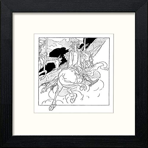 lumartos Vintage Poster Big Book Of Nursery Rhymes (51) – Black Wood Frame W – Framed Wall Art Print by Lumartos Premium Home Décor