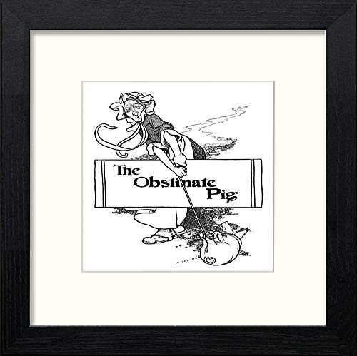 lumartos Vintage Poster Big Book Of Nursery Rhymes (52) – Black Wood Frame W – Framed Wall Art Print by Lumartos Premium Home Décor