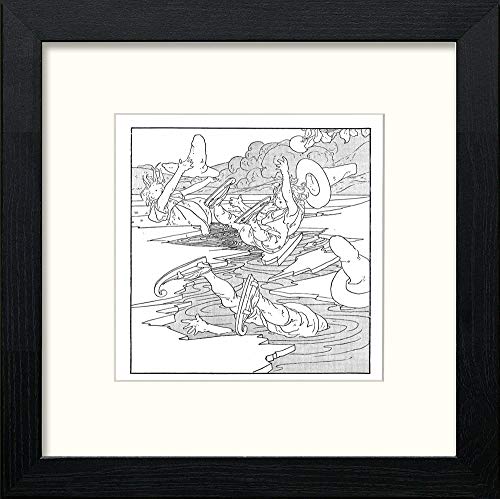 lumartos Vintage Poster Big Book Of Nursery Rhymes (56) – Black Wood Frame W – Framed Wall Art Print by Lumartos Premium Home Décor