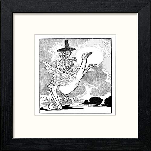 lumartos Vintage Poster Big Book Of Nursery Rhymes (57) – Black Wood Frame W – Framed Wall Art Print by Lumartos Premium Home Décor