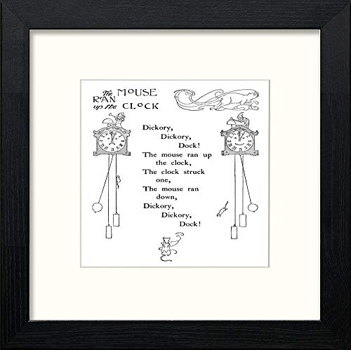 lumartos Vintage Poster Big Book Of Nursery Rhymes (59) – Black Wood Frame W – Framed Wall Art Print by Lumartos Premium Home Décor