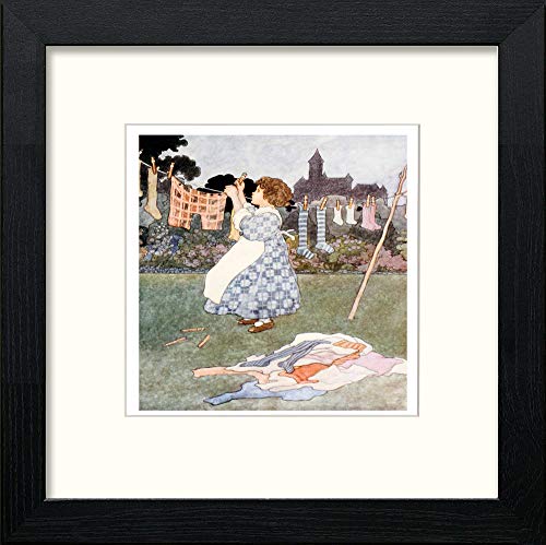 lumartos Vintage Poster Big Book Of Nursery Rhymes (6) – Black Wood Frame Wa – Framed Wall Art Print by Lumartos Premium Home Décor