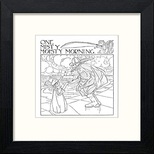 lumartos Vintage Poster Big Book Of Nursery Rhymes (60) – Black Wood Frame W – Framed Wall Art Print by Lumartos Premium Home Décor