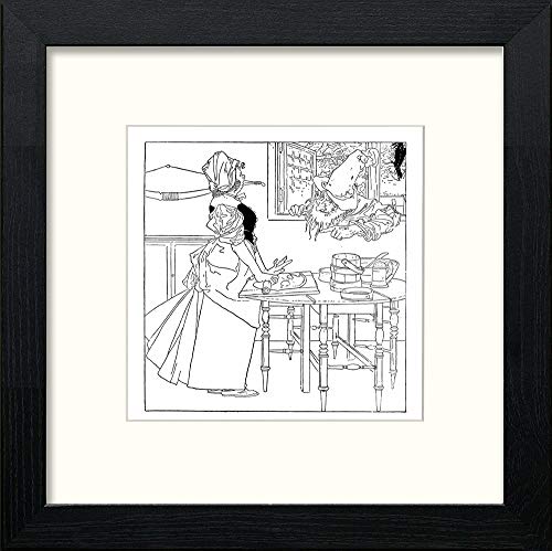 lumartos Vintage Poster Big Book Of Nursery Rhymes (62) – Black Wood Frame W – Framed Wall Art Print by Lumartos Premium Home Décor