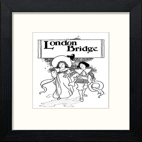 lumartos Vintage Poster Big Book Of Nursery Rhymes (67) – Black Wood Frame W – Framed Wall Art Print by Lumartos Premium Home Décor