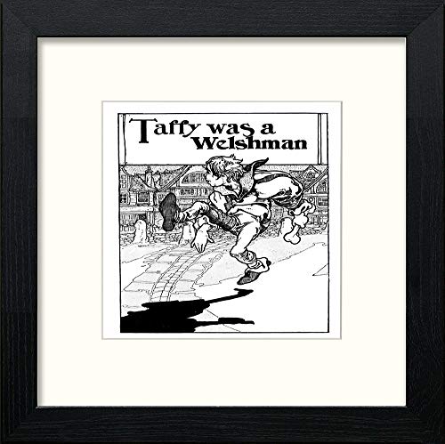 lumartos Vintage Poster Big Book Of Nursery Rhymes (70) – Black Wood Frame W – Framed Wall Art Print by Lumartos Premium Home Décor