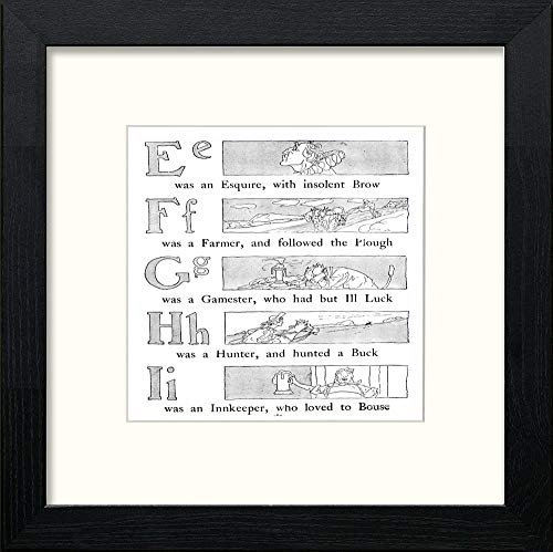 lumartos Vintage Poster Big Book Of Nursery Rhymes (72) – Black Wood Frame W – Framed Wall Art Print by Lumartos Premium Home Décor