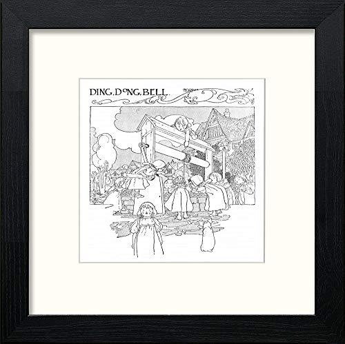 lumartos Vintage Poster Big Book Of Nursery Rhymes (77) – Black Wood Frame W – Framed Wall Art Print by Lumartos Premium Home Décor