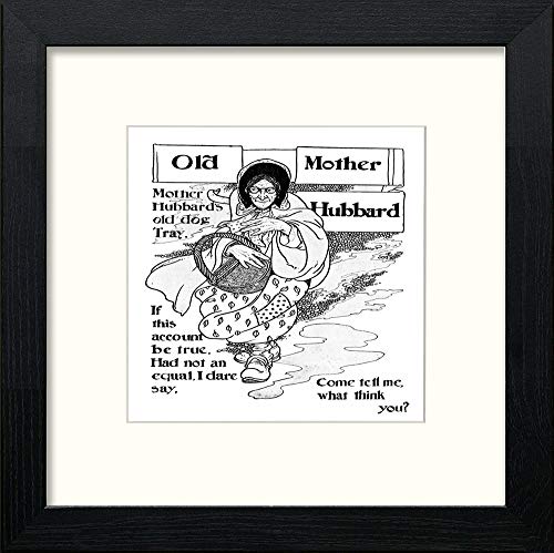 lumartos Vintage Poster Big Book Of Nursery Rhymes (78) – Black Wood Frame W – Framed Wall Art Print by Lumartos Premium Home Décor