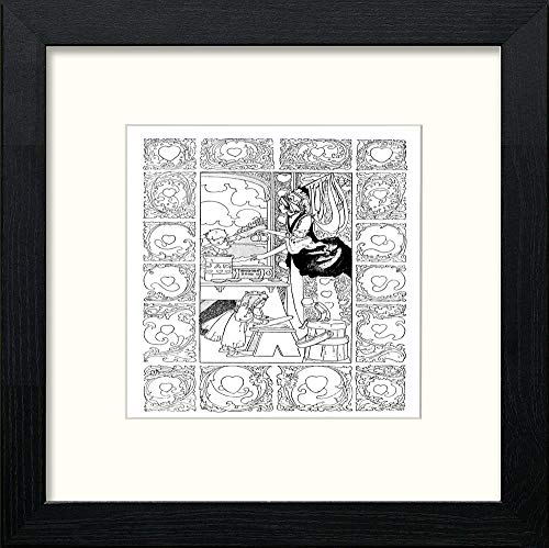 lumartos Vintage Poster Big Book Of Nursery Rhymes (9) – Black Wood Frame Wa – Framed Wall Art Print by Lumartos Premium Home Décor