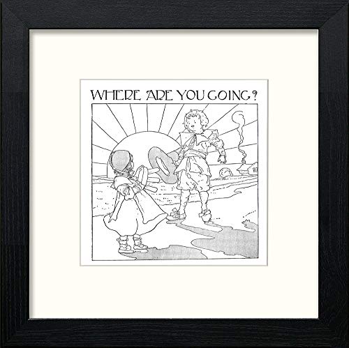 lumartos Vintage Poster Big Book Of Nursery Rhymes – Black Wood Frame Wall Art – Framed Wall Art Print by Lumartos Premium Home Décor