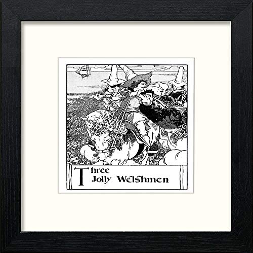 lumartos Vintage Poster Big Book Of Nursery Rhymes – Black Wood Frame Wall Art – Framed Wall Art Print by Lumartos Premium Home Décor