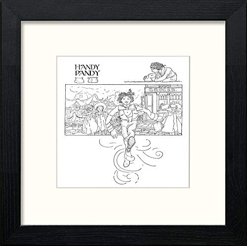 lumartos Vintage Poster Big Book Of Nursery Rhymes – Black Wood Frame Wall Art – Framed Wall Art Print by Lumartos Premium Home Décor