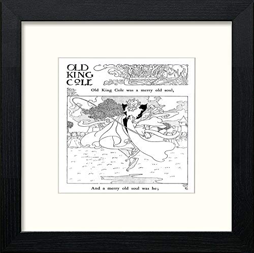 lumartos Vintage Poster Big Book Of Nursery Rhymes – Black Wood Frame Wall Art – Framed Wall Art Print by Lumartos Premium Home Décor