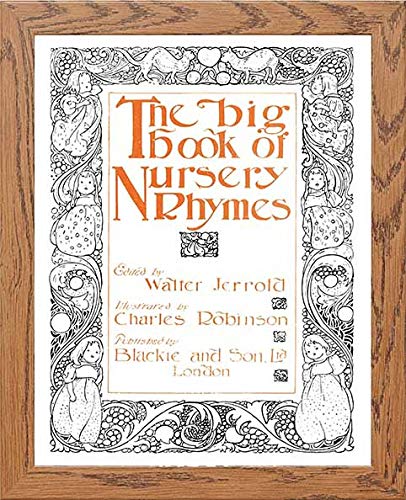 lumartos Vintage Poster Big Book Of Nursery Rhymes – Framed Wall Art Print by Lumartos Premium Home Décor