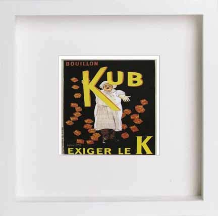 lumartos Vintage Poster Bouillon Kub – White Frame Wall Art – Framed Wall Art Print by Lumartos Premium Home Décor