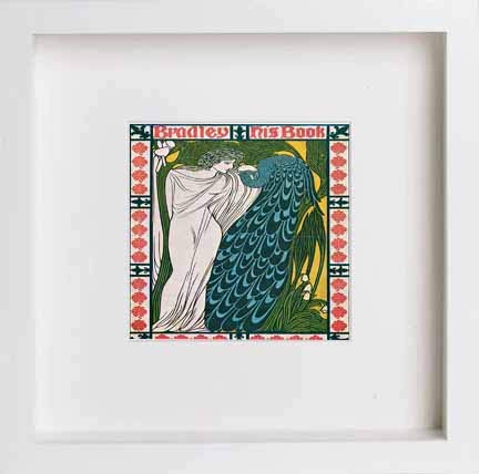 lumartos Vintage Poster Bradley His Book B – White Frame Wall Art – Framed Wall Art Print by Lumartos Premium Home Décor