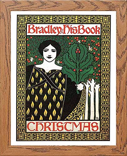 lumartos Vintage Poster Bradley His Book Christmas – Framed Wall Art Print by Lumartos Premium Home Décor