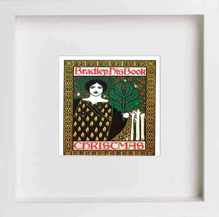 lumartos Vintage Poster Bradley His Bookchristmas – White Frame Wall Art – Framed Wall Art Print by Lumartos Premium Home Décor