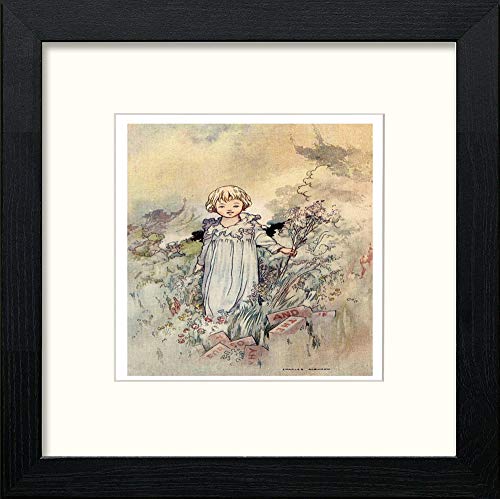 lumartos Vintage Poster Bridget's Fairies (2) – Black Wood Frame Wall Art – Framed Wall Art Print by Lumartos Premium Home Décor