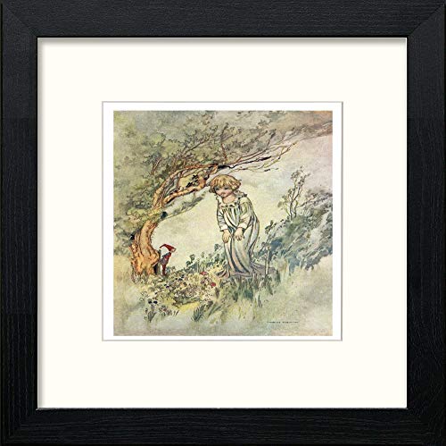 lumartos Vintage Poster Bridget's Fairies (3) – Black Wood Frame Wall Art – Framed Wall Art Print by Lumartos Premium Home Décor