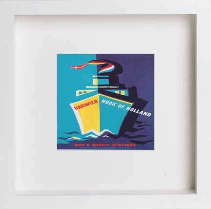 lumartos Vintage Poster British Railways (eastern Region) Harwich Hook Of Ho – Framed Wall Art Print by Lumartos Premium Home Décor