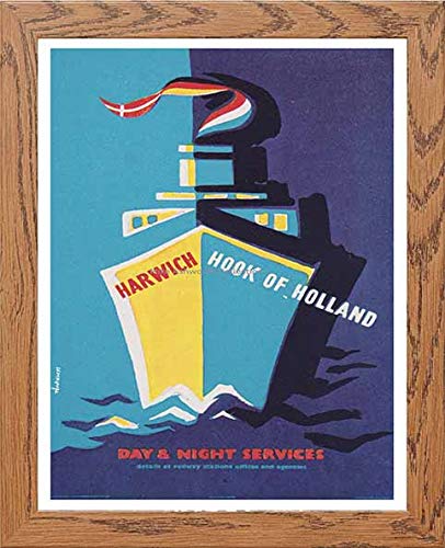 lumartos Vintage Poster British Railways (eastern Region) Harwich Hook Of Ho – Framed Wall Art Print by Lumartos Premium Home Décor