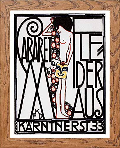 lumartos Vintage Poster Cabaret Fledermaus – Framed Wall Art Print by Lumartos Premium Home Décor