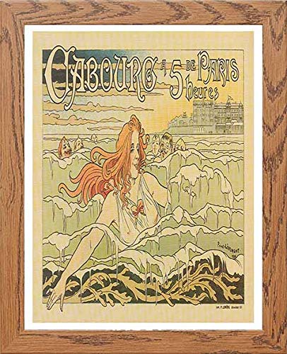 lumartos Vintage Poster Cabourg A 5 Heures De Paris – Framed Wall Art Print by Lumartos Premium Home Décor