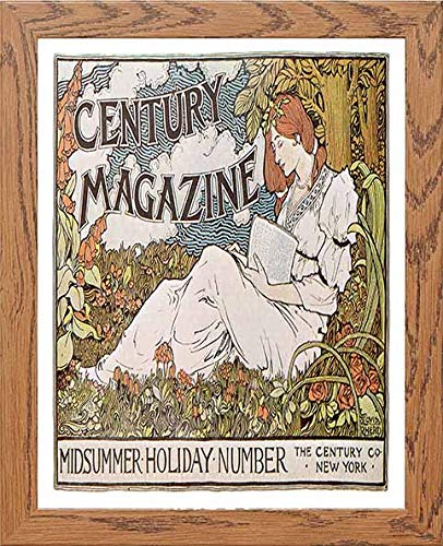 lumartos Vintage Poster Century Magazine Midsummer Holiday – Wood Frame Wall – Framed Wall Art Print by Lumartos Premium Home Décor