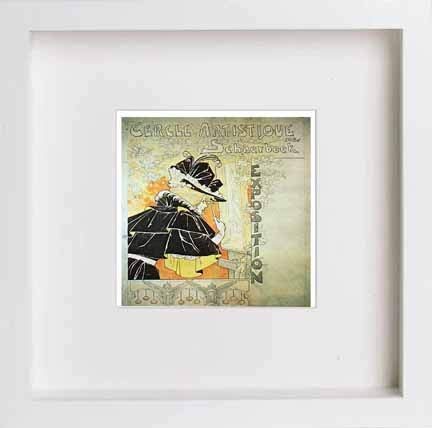 lumartos Vintage Poster Cercle Artistique De Schaerbeek Exposition – White F – Framed Wall Art Print by Lumartos Premium Home Décor