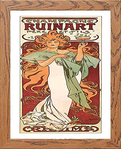 lumartos Vintage Poster Champagne Ruinart – Framed Wall Art Print by Lumartos Premium Home Décor