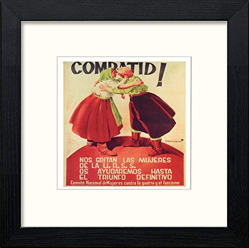 lumartos Vintage Poster Comratid – Black Wood Frame Wall Art – Framed Wall Art Print by Lumartos Premium Home Décor