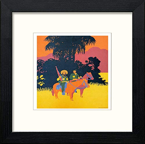 lumartos Vintage Poster Cuba War (1) – Black Wood Frame Wall Art – Framed Wall Art Print by Lumartos Premium Home Décor