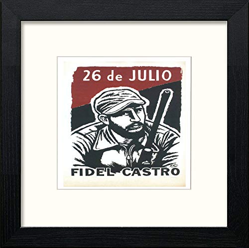 lumartos Vintage Poster Cuba War (3) – Black Wood Frame Wall Art – Framed Wall Art Print by Lumartos Premium Home Décor