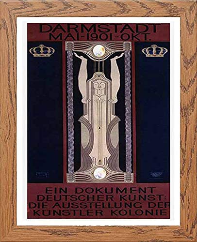 lumartos Vintage Poster Darmstadt Mai 1901 Okt – Framed Wall Art Print by Lumartos Premium Home Décor