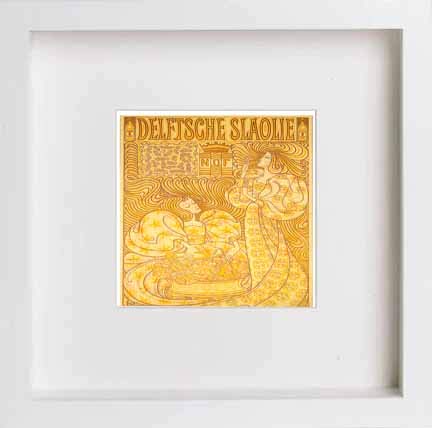 lumartos Vintage Poster Delft Salad Oil A – White Frame Wall Art – Framed Wall Art Print by Lumartos Premium Home Décor