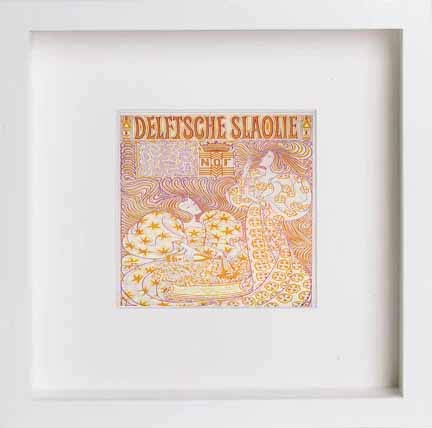 lumartos Vintage Poster Delft Salad Oil B – White Frame Wall Art – Framed Wall Art Print by Lumartos Premium Home Décor