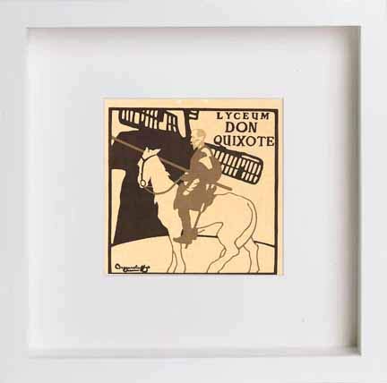 lumartos Vintage Poster Don Quixote – White Frame Wall Art – Framed Wall Art Print by Lumartos Premium Home Décor