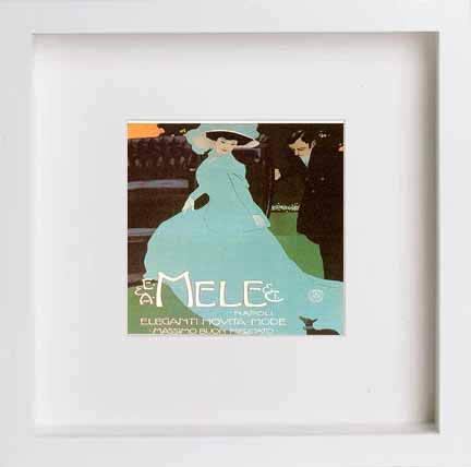 lumartos Vintage Poster E A Mele ET CI – White Frame Wall Art – Framed Wall Art Print by Lumartos Premium Home Décor