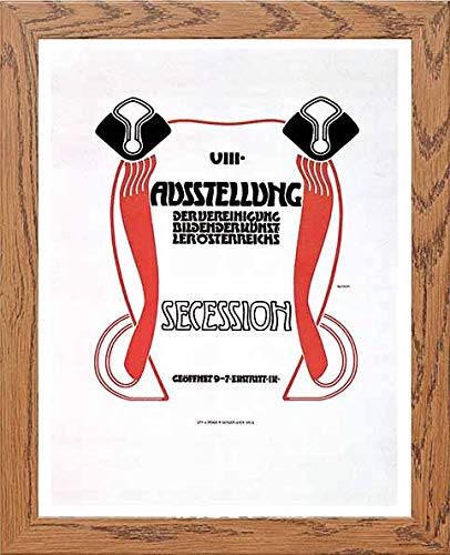 lumartos Vintage Poster Eighth Secession Exhibition – Framed Wall Art Print by Lumartos Premium Home Décor